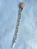 Blue blossom - tree pacifier clip