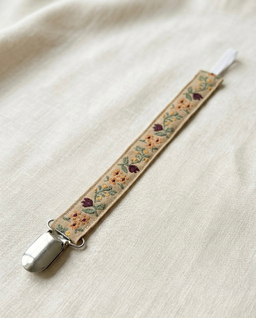 Brown Autumn - pacifier clip